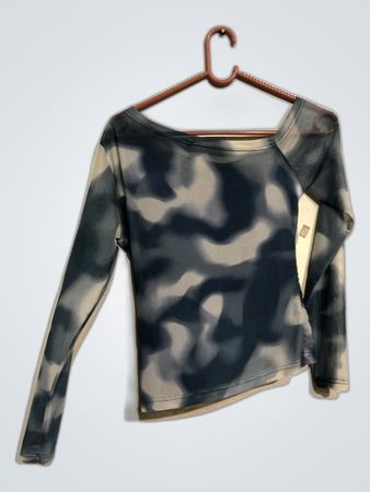 Unbranded Draped Long-Sleeve Tie-Dye Top