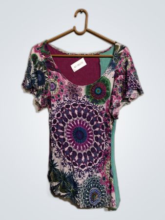 Multicolor Floral Short Sleeve Top