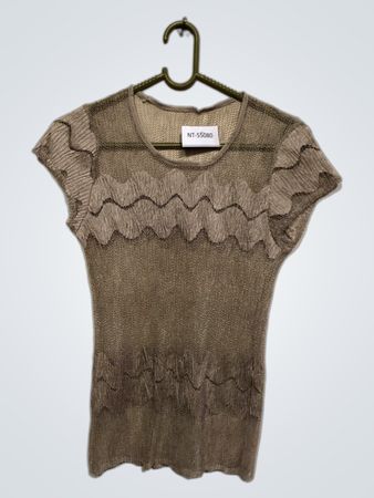 Brown Ruffled Top