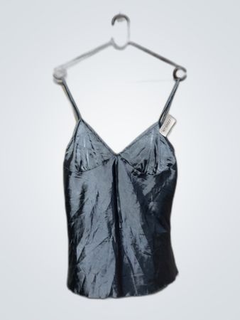 Blue Satin Camisole
