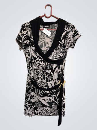 Yendi Black and White Floral Dress