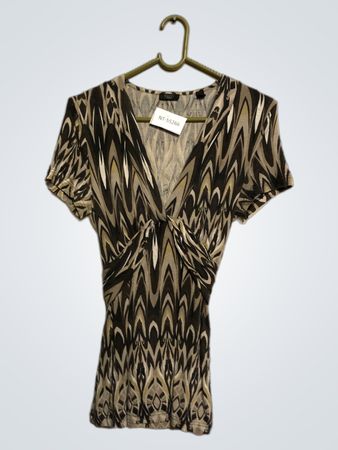 Esprit Chevron Print Wrap Blouse