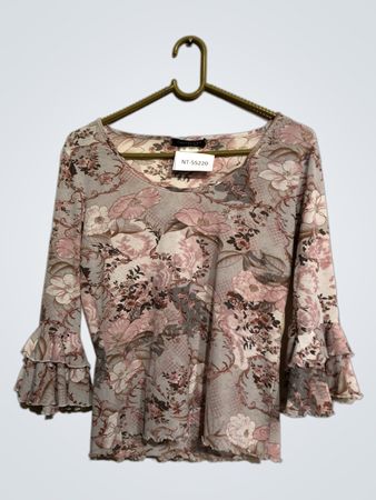 Raspberry Floral Blouse