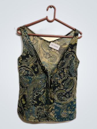 Paisley Pattern Sleeveless Top