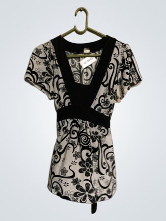 Black and White Floral Dress