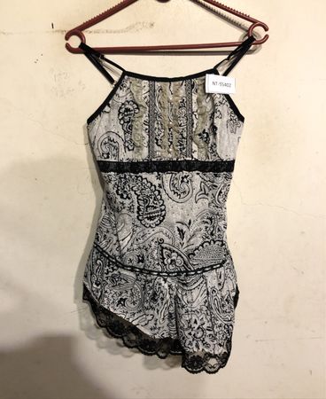 Black and White Paisley Dress