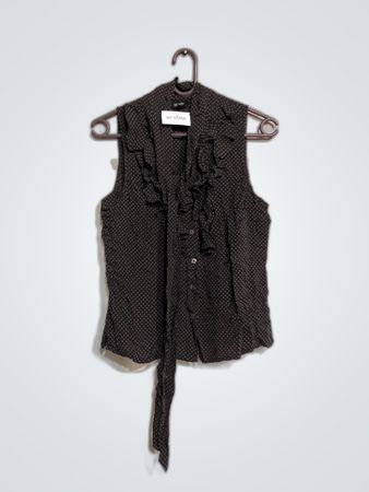 HOBB Women's Black Polka Dot Blouse