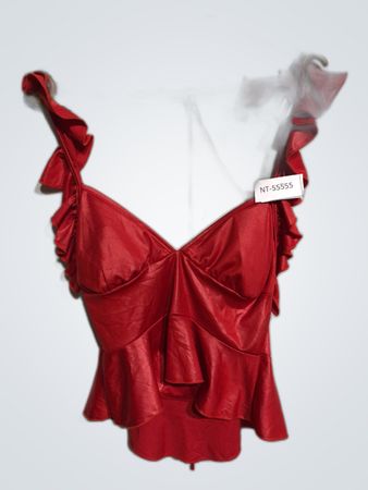 Red Ruffled Top