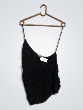COS Black Crochet Top