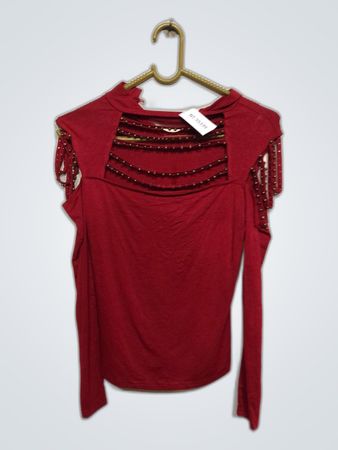 Red Beaded Top