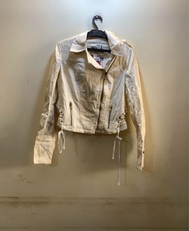 Beige Leather Jacket