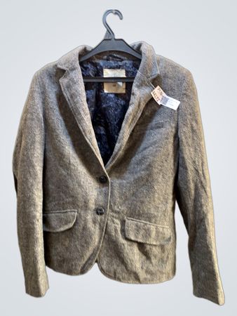 H&M Gray Herringbone Blazer