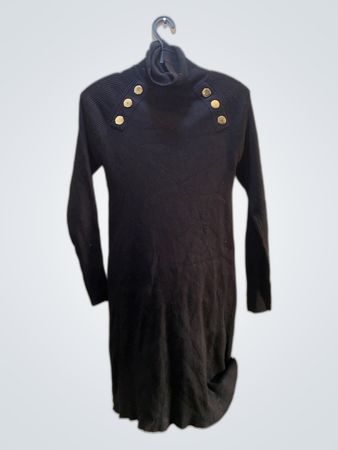 Zara Black Turtleneck Knit Dress