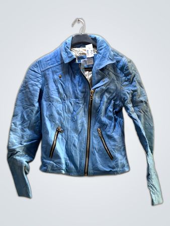 Blue Leather Jacket