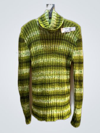 Green Striped Sweater