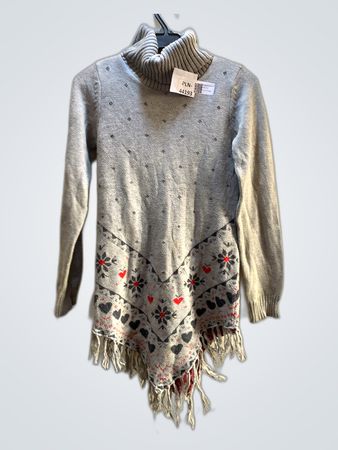 Gray Poncho Sweater