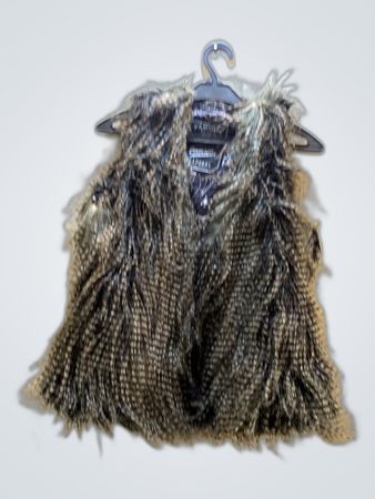 FaithVintage Gray Fur Vest