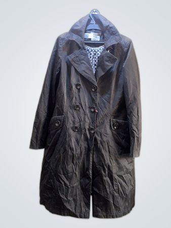 Unbranded Black Double-Breasted Trench Coat