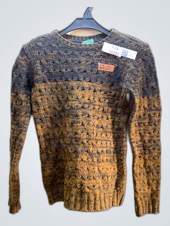 Brown and Gray Knit Sweater