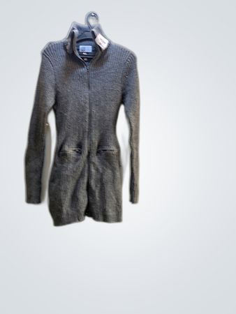 Gray Knit Zippered Jacket