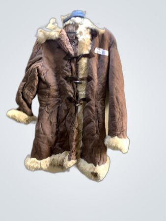 Brown Fur-Trimmed Coat