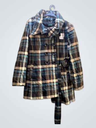 Plaid Button-Down Coat