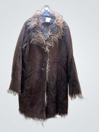 Brown Fur Trim Coat