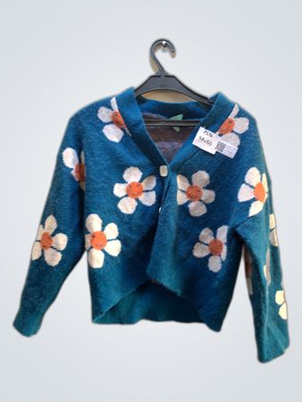 Blue Floral Sweater