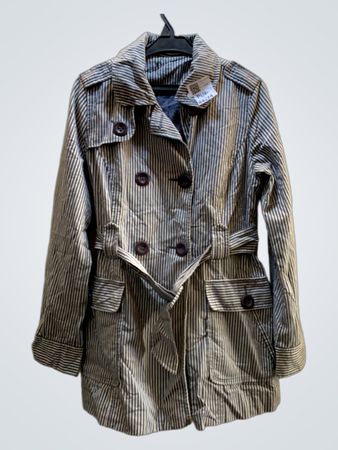 Striped Trench Coat