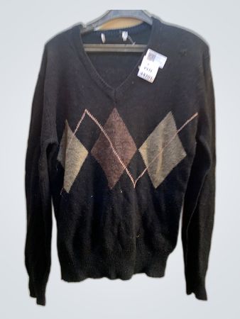 Black Argyle Sweater