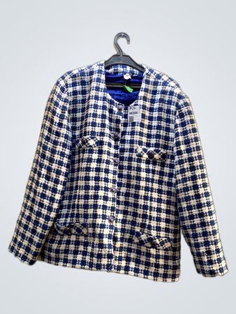 Blue and White Plaid Shirt