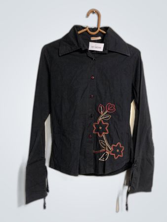 Black Embroidered Shirt