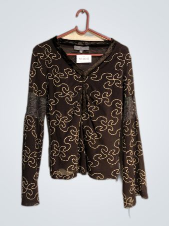 Blouse with Gold Pattern