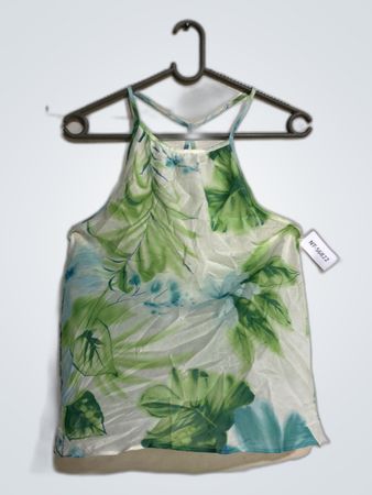 Green and Blue Floral Tank Top