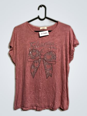 Miss Me Pink Glitter Bow T-Shirt