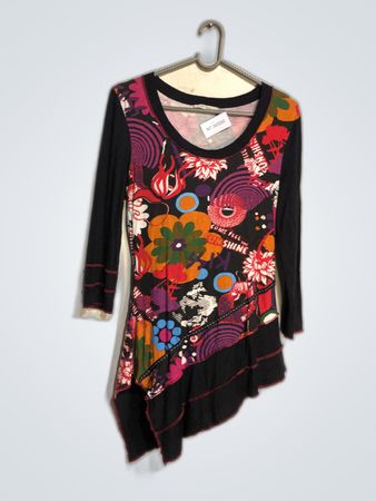 Sax & Co Printed Asymmetric Blouse