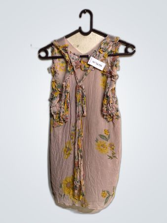 Pink Floral Ruffled Dress