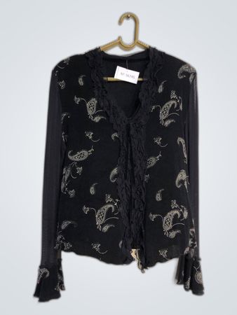 Black Paisley Blouse