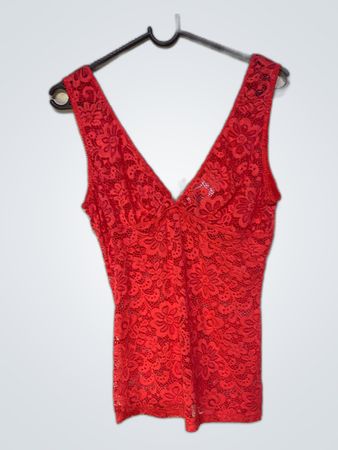 Red Lace Top