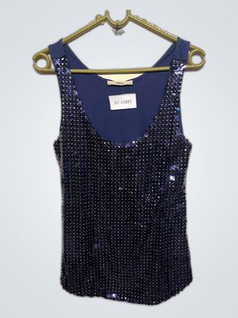 Oasis Blue Sequined Top