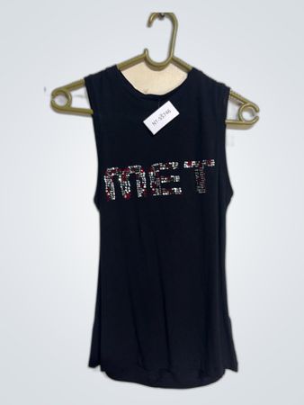 Black Rhinestone Top