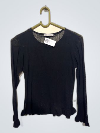 FUTUR3 Black Long-Sleeve Top