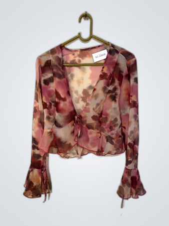 Blouse with Tie-Dye Pattern