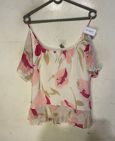 Blouse with Pink Floral Pattern