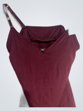Maroon Strapless Top