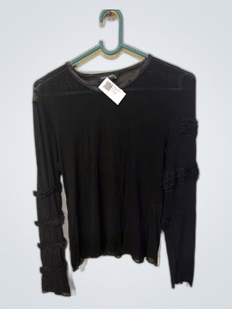 Caty Lesca Black Long Sleeve Top