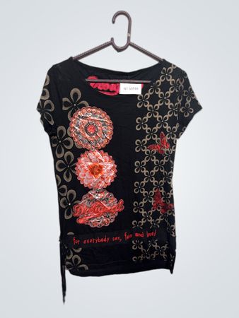 Desqual Black Graphic T-Shirt