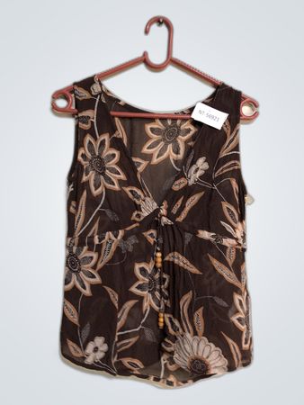 Brown Floral Top
