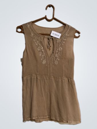 Brown Embroidered Dress