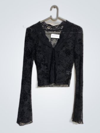 Black Floral Lace Top